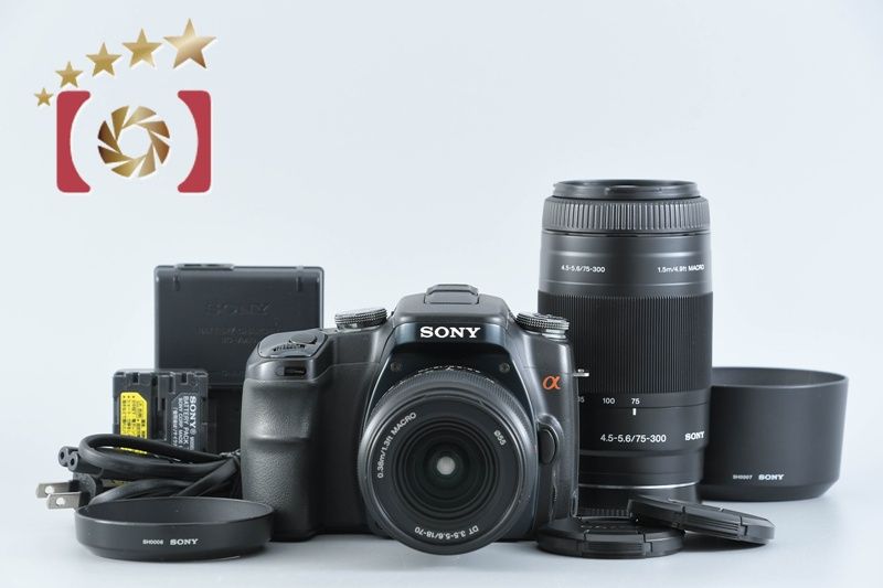 中古】SONY ソニー α100 DSLR-A100W ダブルズームレンズキット ブラック 中古】SONY ソニー α100 DSLR-A100W ダブルズームレンズキット ブラック