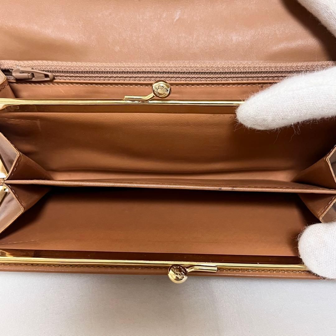 CELINE セリーヌ 二つ折り財布 長財布 がま口 マカダム PVC ブラウン