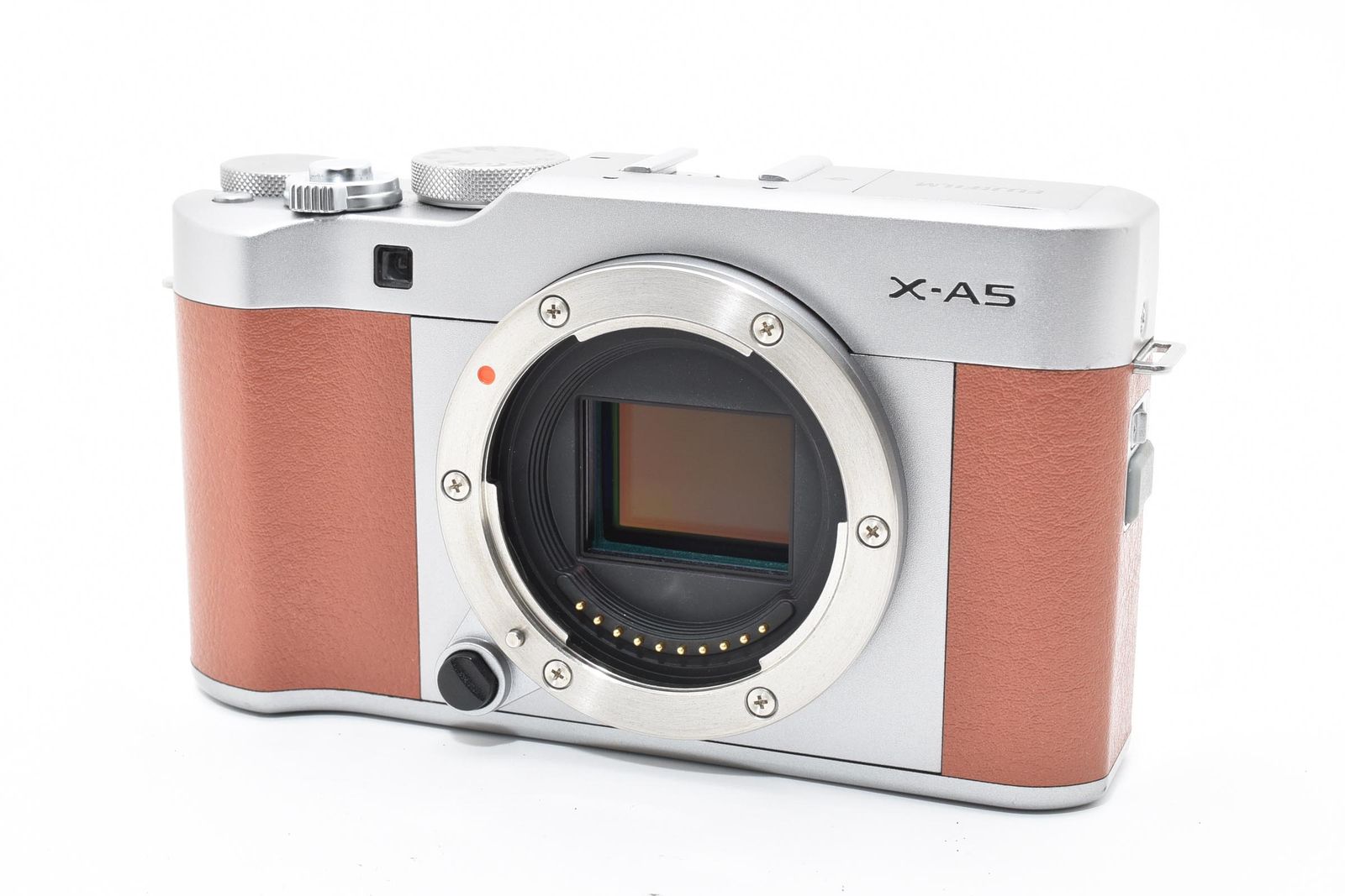 □ 美品 □ フジフィルム FUJIFILM X-A5 ボディ ブラウン ≪動作光学