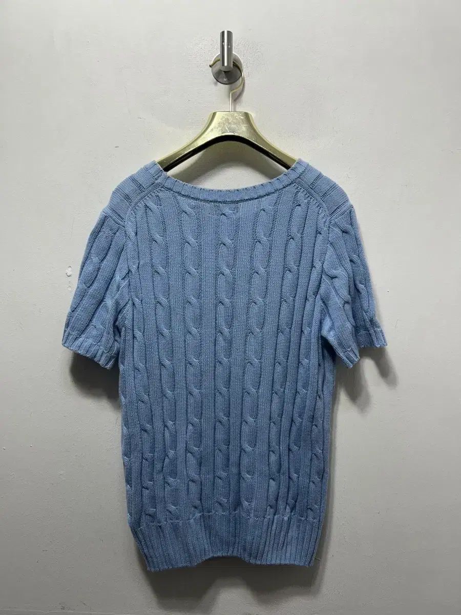 【正規品】ポロラルフローレン◆半袖ケーブルニット◆ブルー RALPHLAUREN ケーブルニット ポロシャツ（ニット/セーター）｜POLO RALPH LAUREN