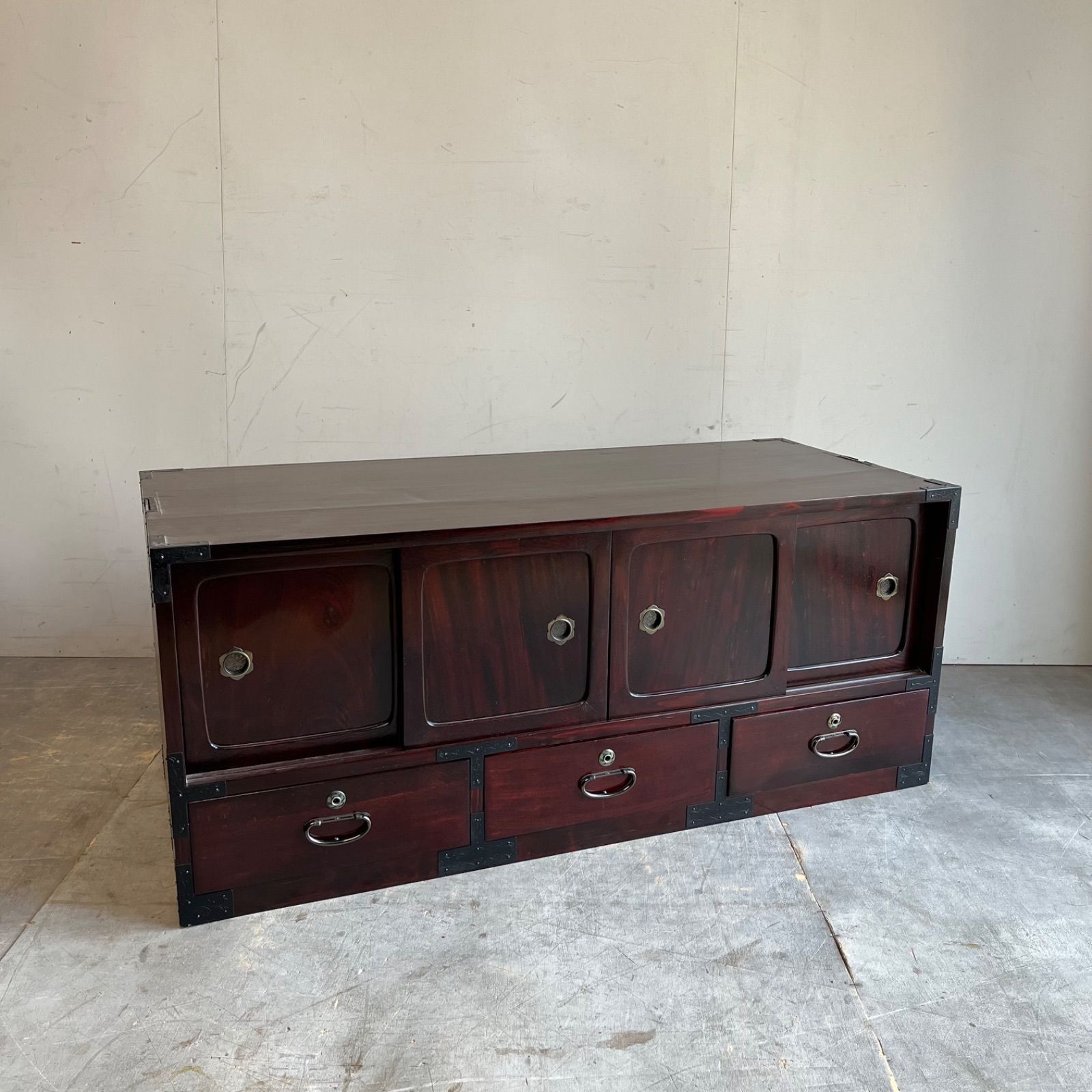 アンティーク チェスト 箪笥 ローボード ローテーブル テレビ台 昭和