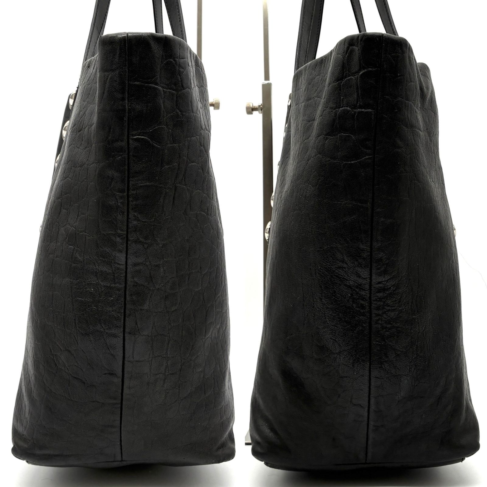 美品 JIMMYCHOO ジミーチュウ ピムリコ クロコ型押し トートバッグ