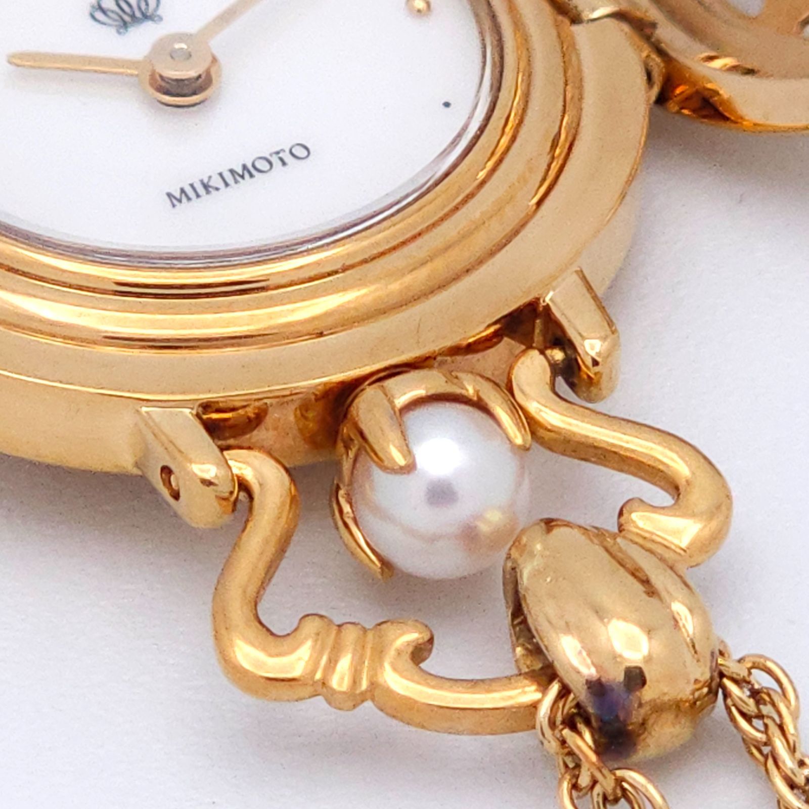 ☆良品 MIKIMOTO ミキモト シェル パール付 ペンダント QZ 動作品