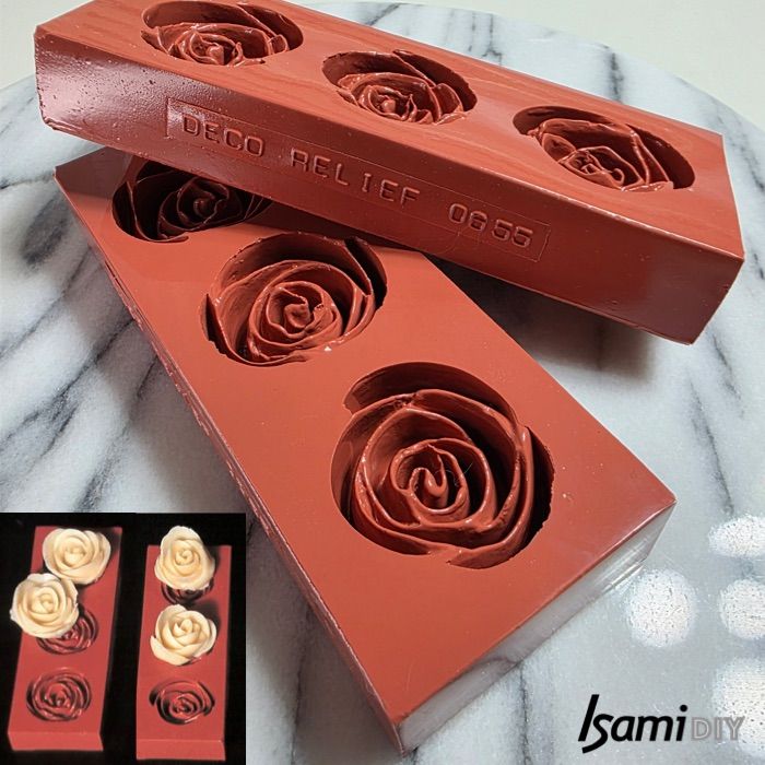 シリコン ローズ型 デコレリーフ DecoRelief シリコンモールド 1個