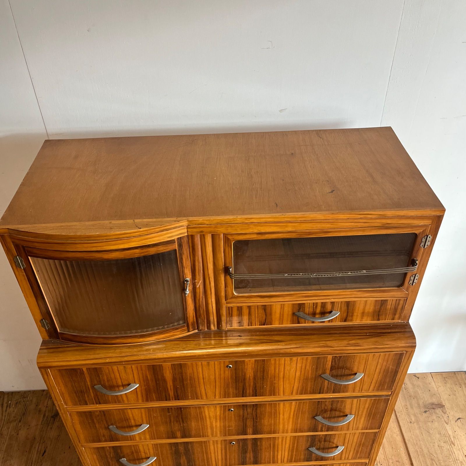 アンティーク モールガラス チェスト 収納 レトロy528 - メルカリ