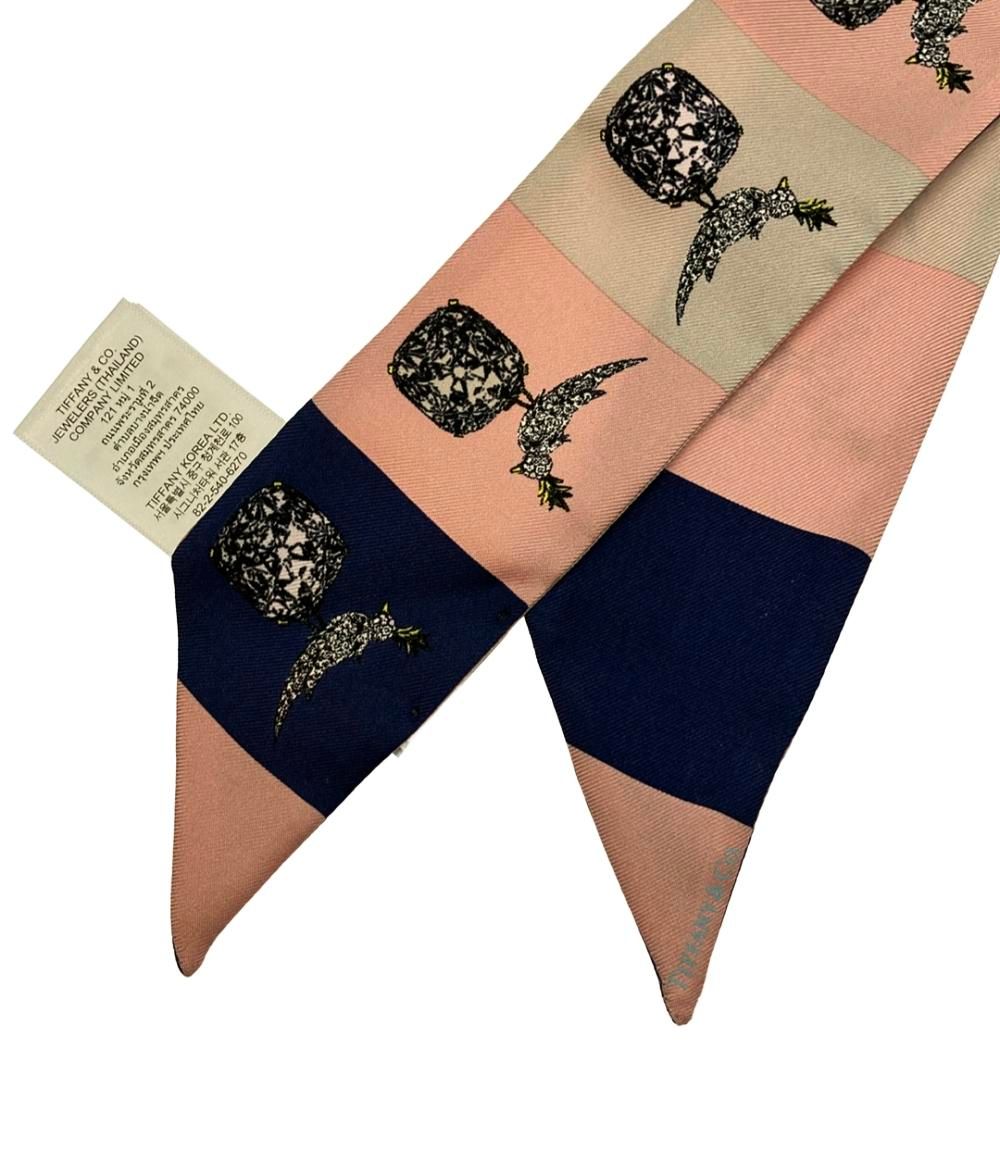 美品 ティファニー スカーフ シルク100% レディース TIFFANY&Co
