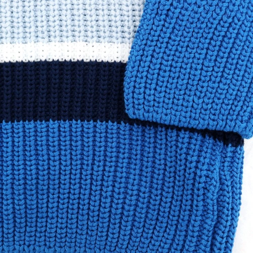 新品】ザノーネ ZANONE ミドルゲージ コットン ボーダー クルーネック