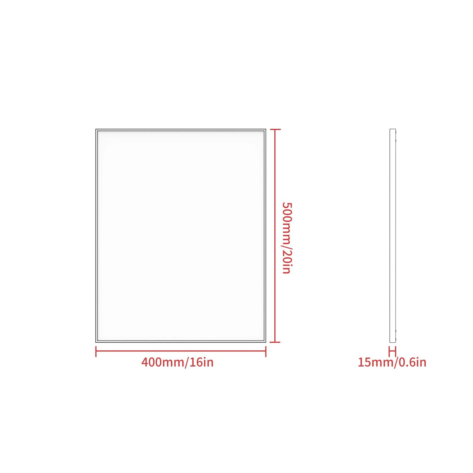 新品 ANYHI 浴室の 玄関 の寝室のための長方形の壁ミラー、49.5 x 39.5