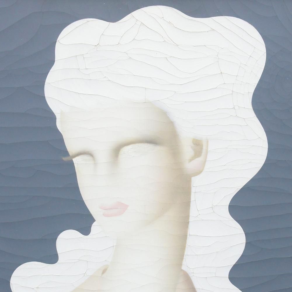 東郷青児　婦人像　真作 真作】東郷青児 油彩画 4号「婦人像」｛鑑定書付｝静かで