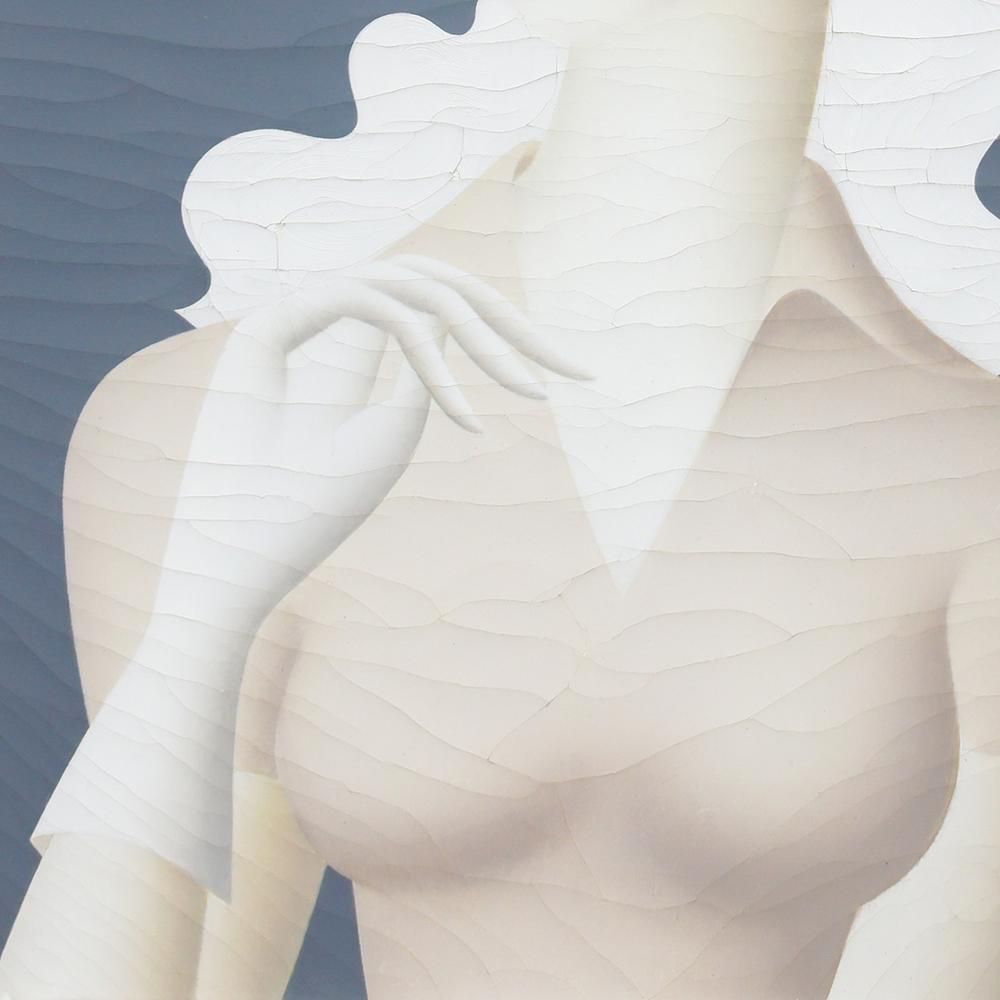 真作】【WISH】東郷青児「婦人像」油彩 8号 東郷青児鑑定委員会鑑定