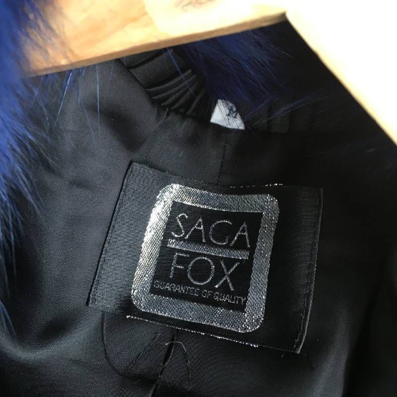 美品 SAGA FOX サガフォックス マルチカラー パープル 毛皮 フォックス