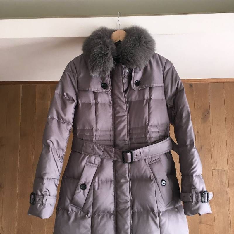 美品 BURBERRY LONDON バーバリーロンドン 高級 ファー ベルト付き
