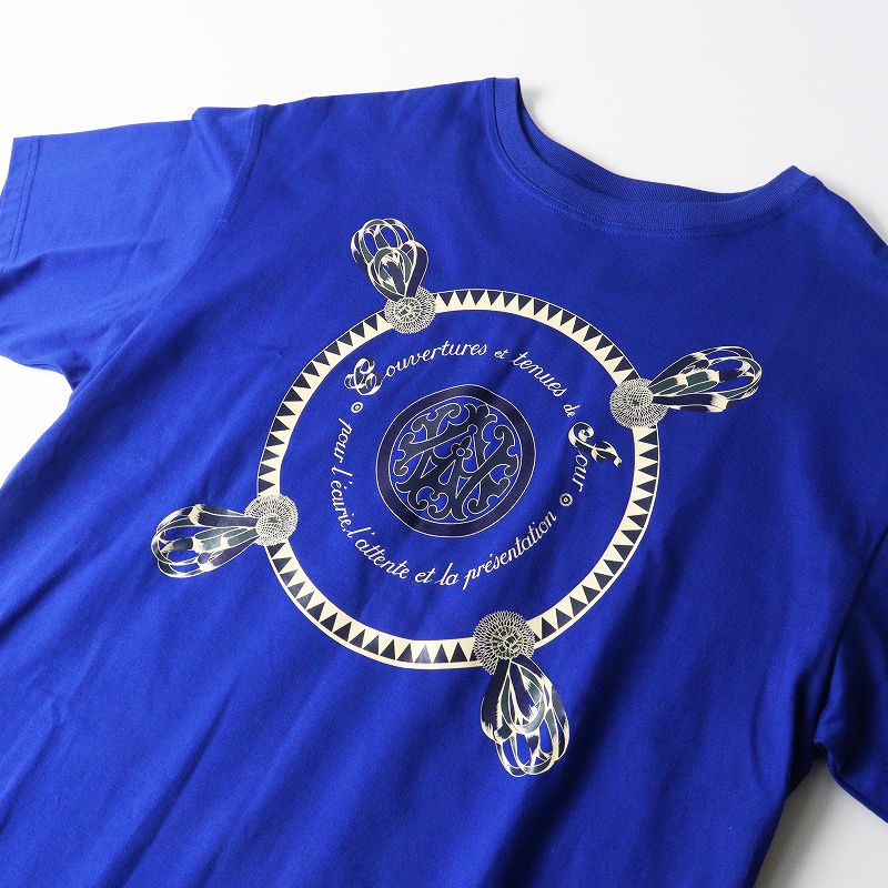 レディース 良品 2020SS エルメス HERMES Couvertures et tenues 半袖Tシャツ 34 ロイヤルブルー┃//TEE トップス【2400014773972】 レディース 良品 2020SS エルメス HERMES Couvertures et tenues 半袖T