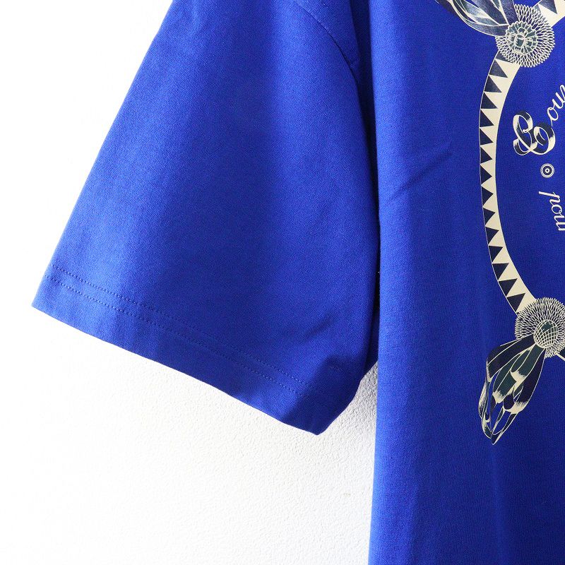 レディース 良品 2020SS エルメス HERMES Couvertures et tenues 半袖Tシャツ 34 ロイヤルブルー┃//TEE トップス【2400014773972】 レディース 良品 2020SS エルメス HERMES Couvertures et tenues 半袖T