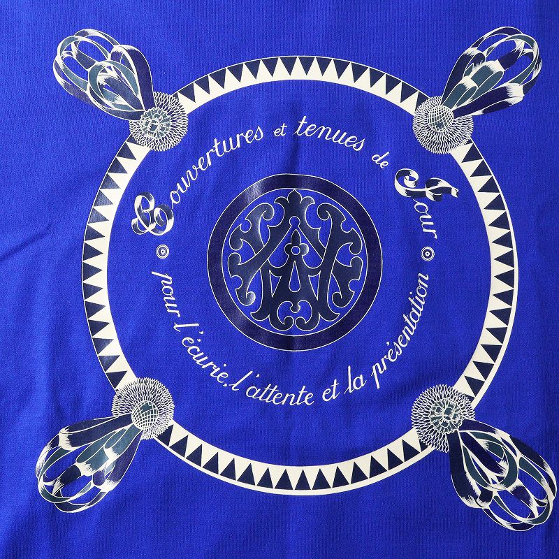 レディース 良品 2020SS エルメス HERMES Couvertures et tenues 半袖Tシャツ 34 ロイヤルブルー┃//TEE トップス【2400014773972】 レディース 良品 2020SS エルメス HERMES Couvertures et tenues 半袖T