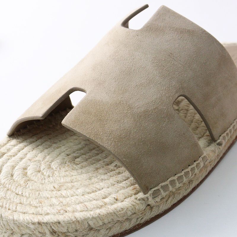 美品 HERMES エルメス アンティグア サンダル メンズ 美品 エルメス HERMES アンティグア Hモチーフ エスパドリーユ