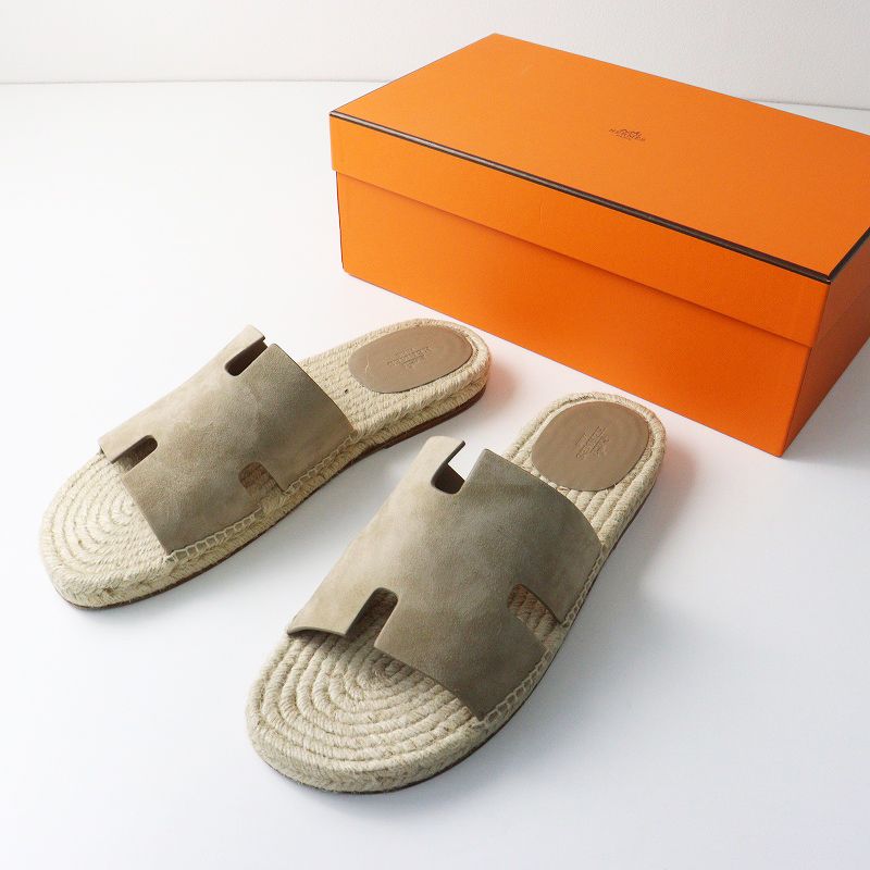 美品 HERMES エルメス アンティグア サンダル メンズ エルメス HERMES アンティグア Hモチーフ エスパドリーユ