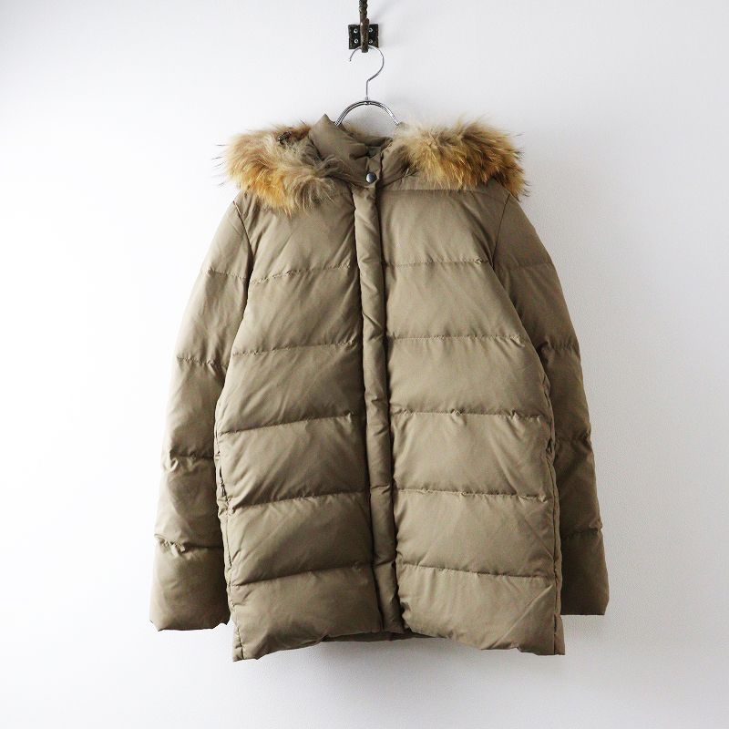 ユナイテッドアローズ UNITED ARROWS ファーダウンコート 40‖ベージュ 