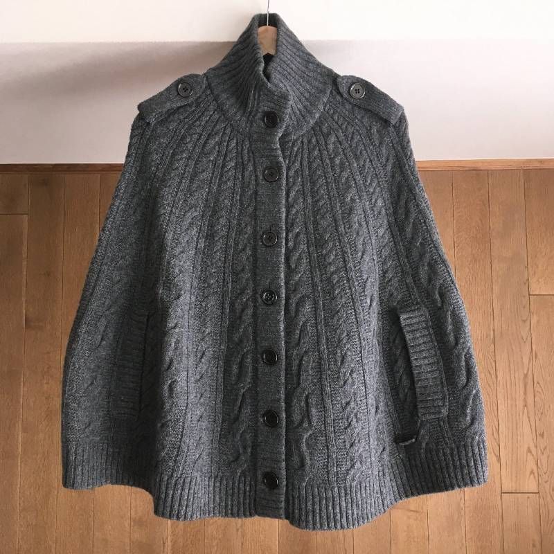 BURBERRY LONDON バーバリーロンドン　ニットポンチョ　フリーサイズ バーバリー ロンドン BURBERRY LONDON ポンチョ ケープ ニット ノバ
