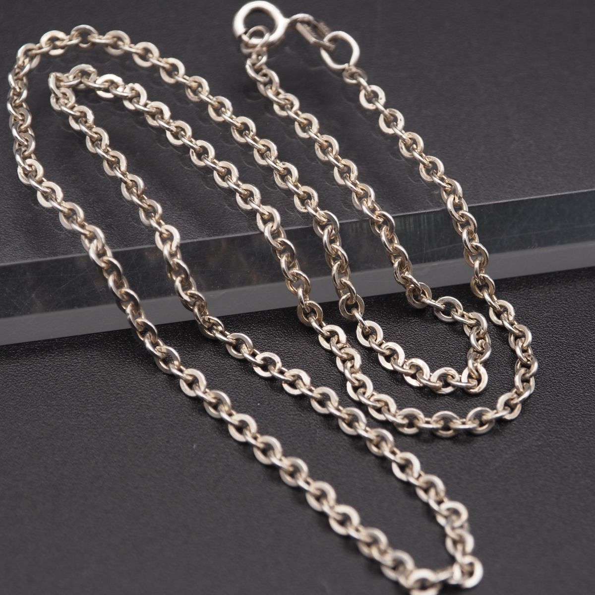 M116 ヴィンテージ 925 SPAIN 刻印 ネックレス あずき アズキチェーン