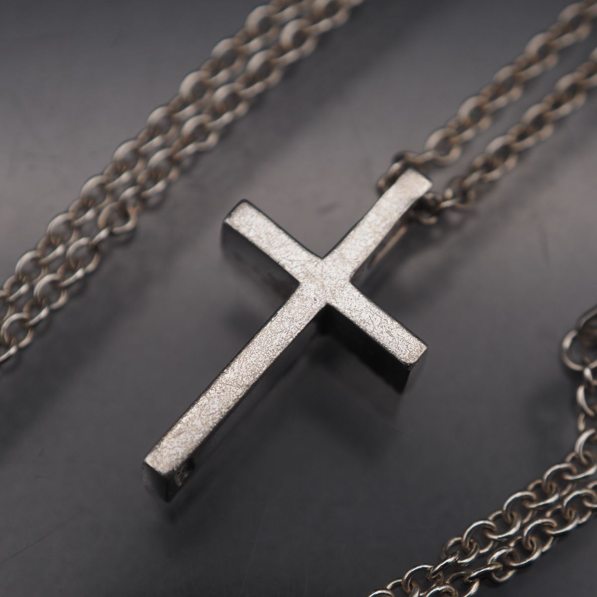 L984 ダイヤモンド風 SILVER925刻印 ペンダント ネックレス クロス