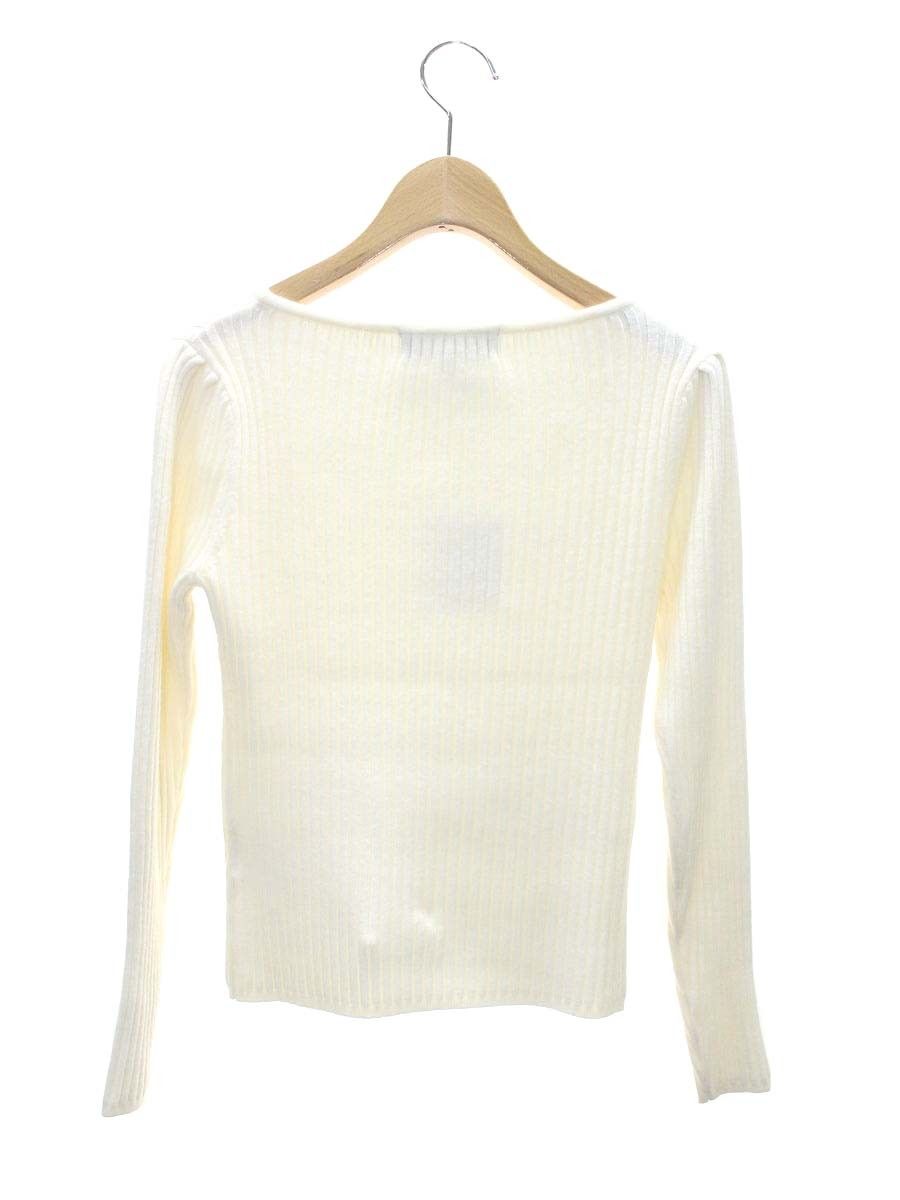 エムズグレイシー 818548 ニット セーター 38 アイボリー リブ リボン