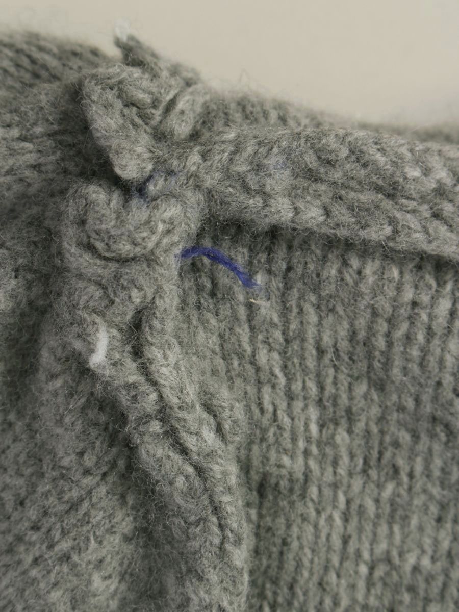 エムズグレイシー 918573 ニット 40 グレー フラワーモチーフ リボン