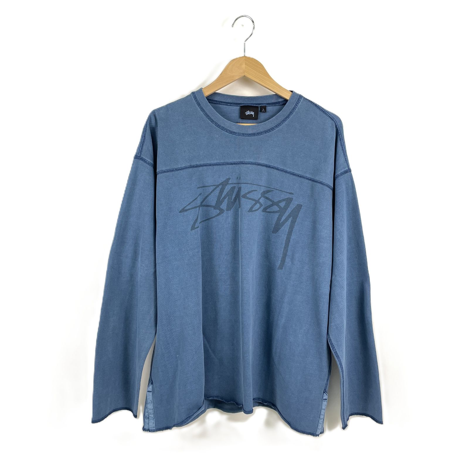 STUSSY ステューシー 24/AW FOOTBALL CREW PIGMENT DYED COTTON 長袖T 