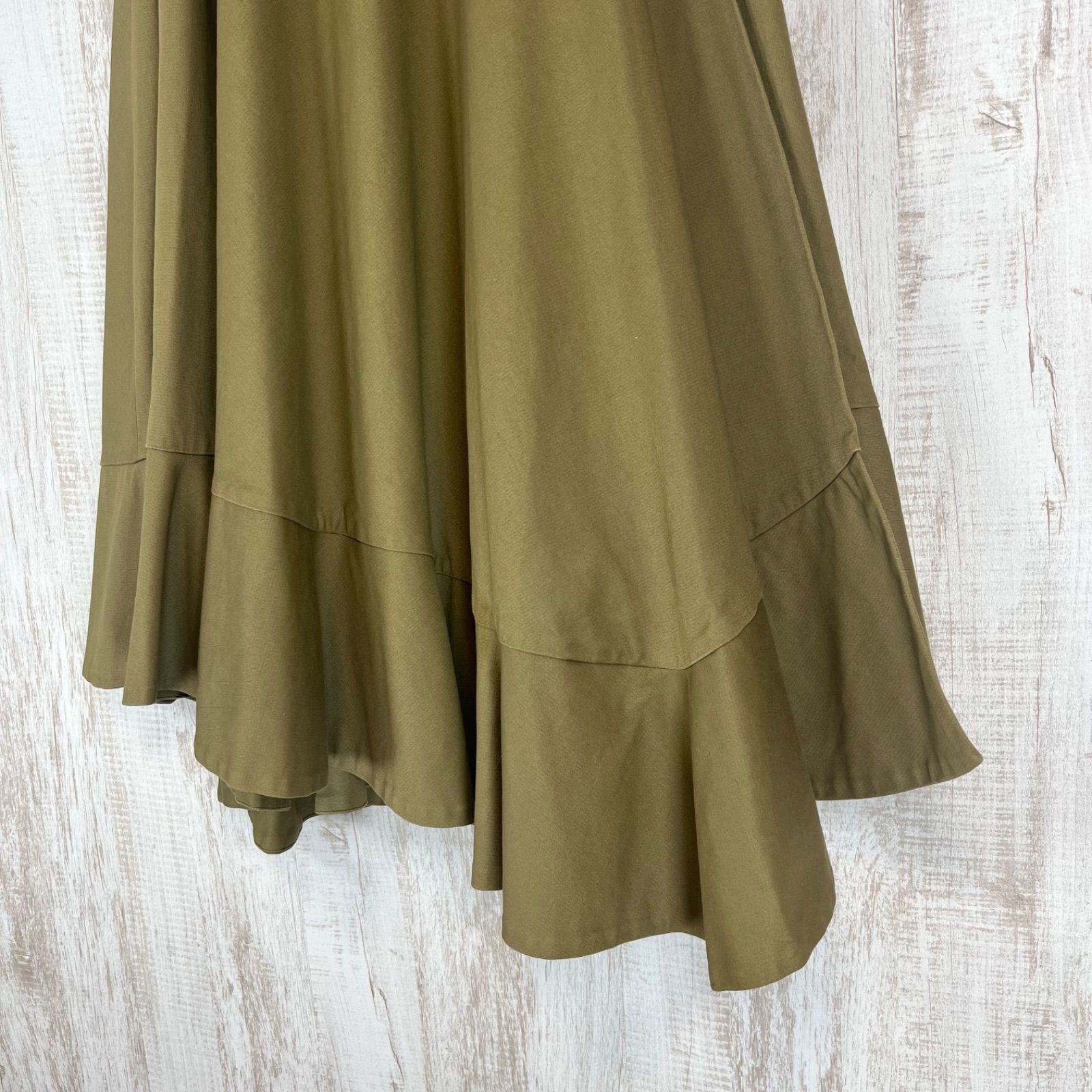 CLANE クラネ アシンメトリー フリル コットン ロング丈 ラップ 