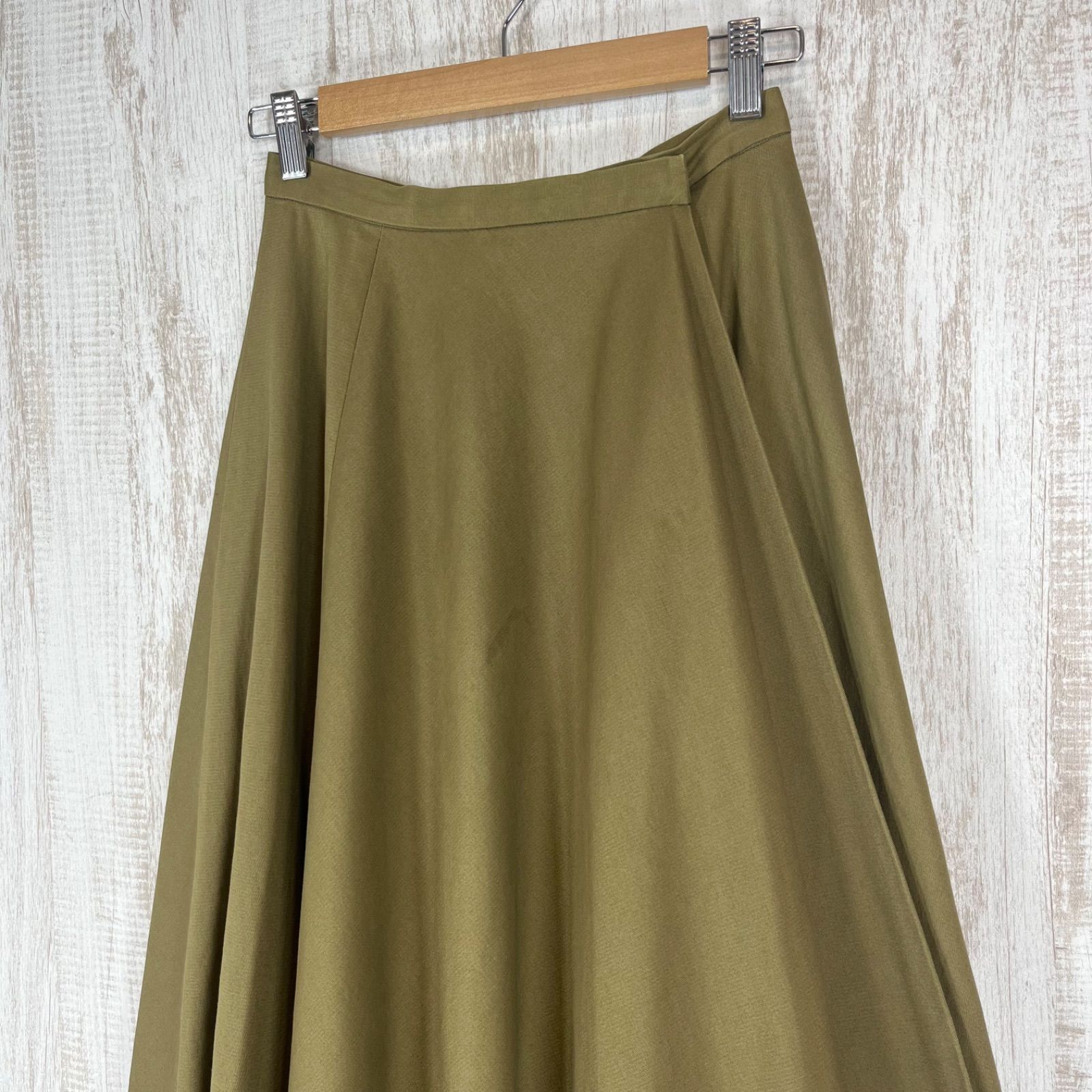 CLANE クラネ アシンメトリー フリル コットン ロング丈 ラップ 