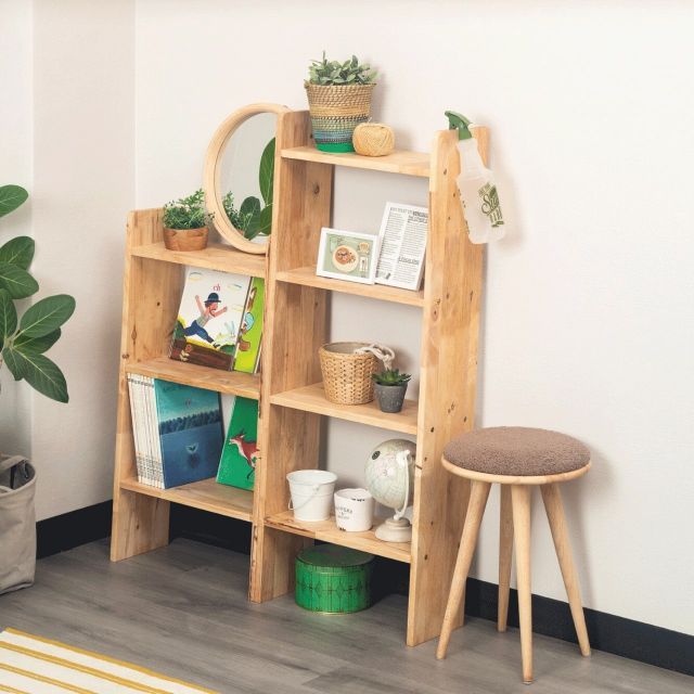 もこもこ生地のラバーウッド無垢材スツール ＜組立家具/NATURAL SIGNATURE ラウンドスツール＞ 3カラーマスタード グリーン グレージュ ナチュラル おしゃれ かわいい 木製 北欧 送料無料