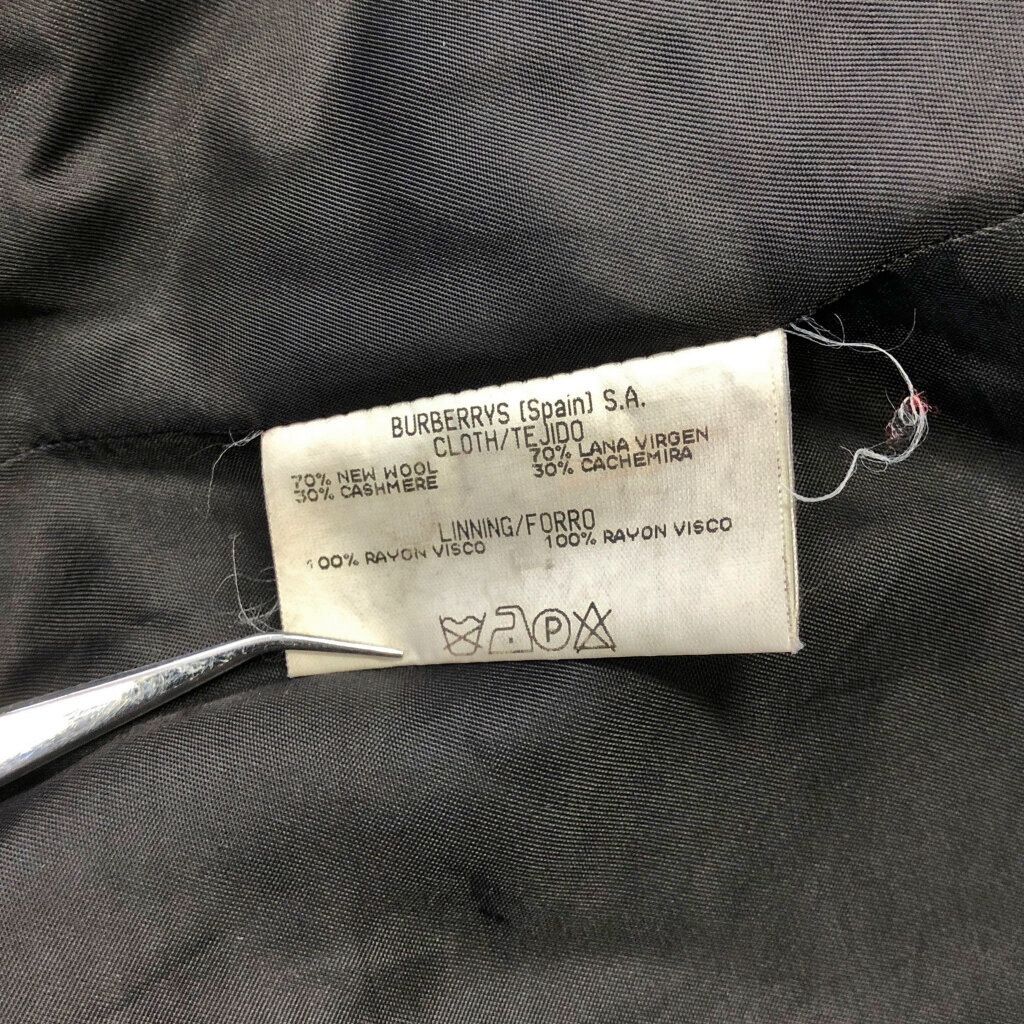 90年代 スペイン製 Burberrys バーバリーズ カシミヤ混 ダブルブレスト