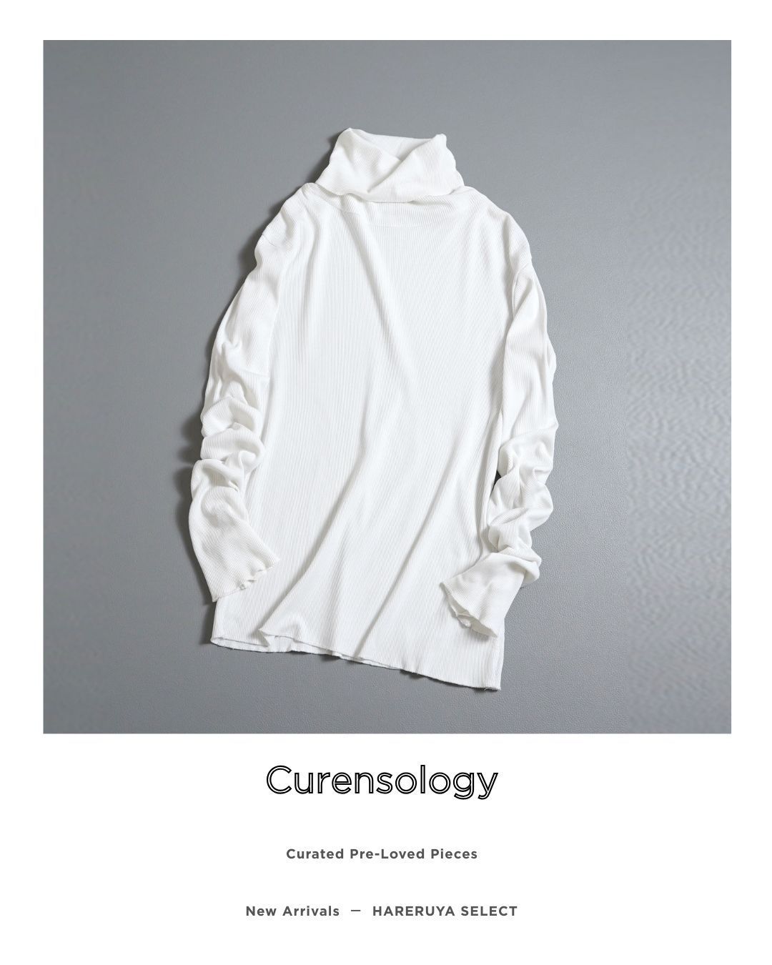 995t*カレンソロジー Curensology コットン テレコタートルネックプル