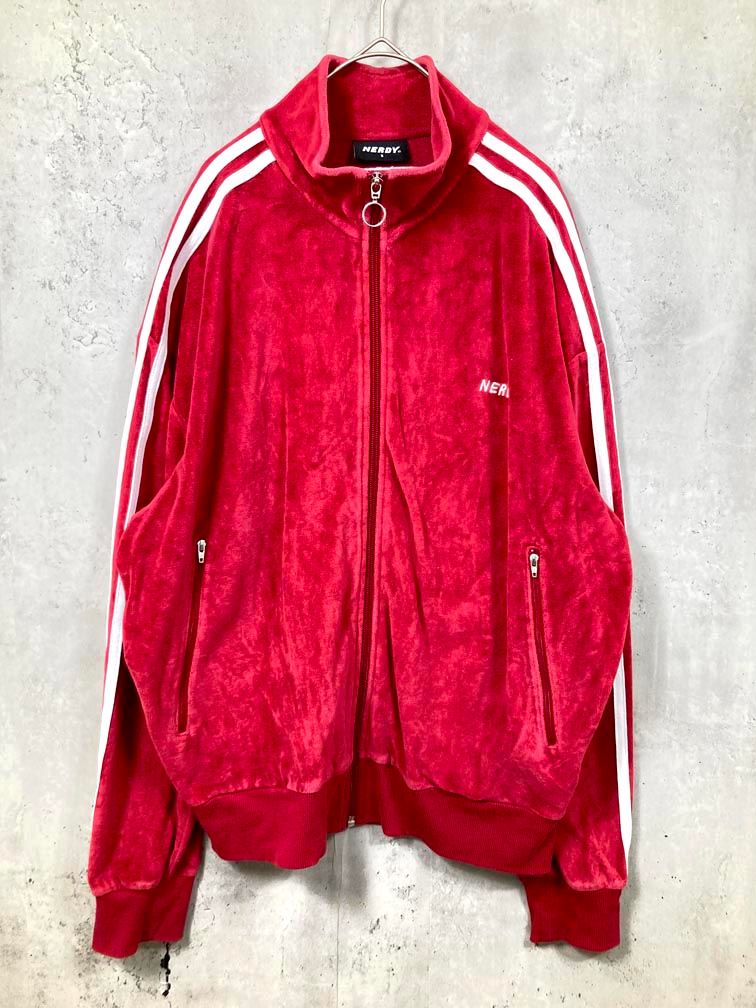 NERDY ノルディ 21035-1 ジャージ ベロア トラック ジャケット sizeS