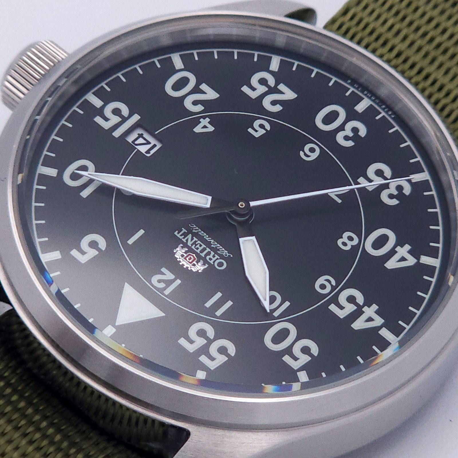 ☆美品 ORIENT オリエント F672-UAF0 自動巻 動作品 ミリタリー 替