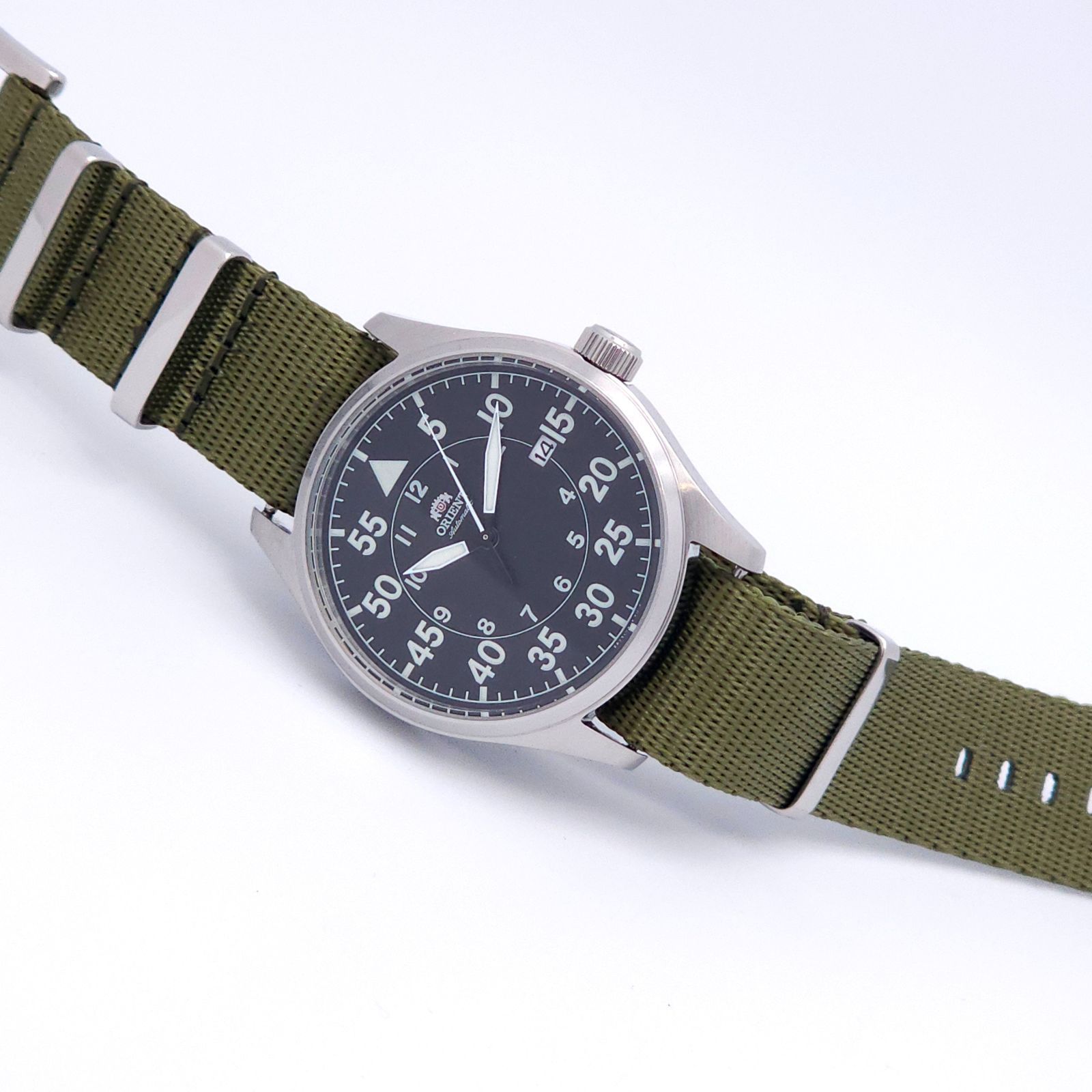 ☆美品 ORIENT オリエント F672-UAF0 自動巻 動作品 ミリタリー 替
