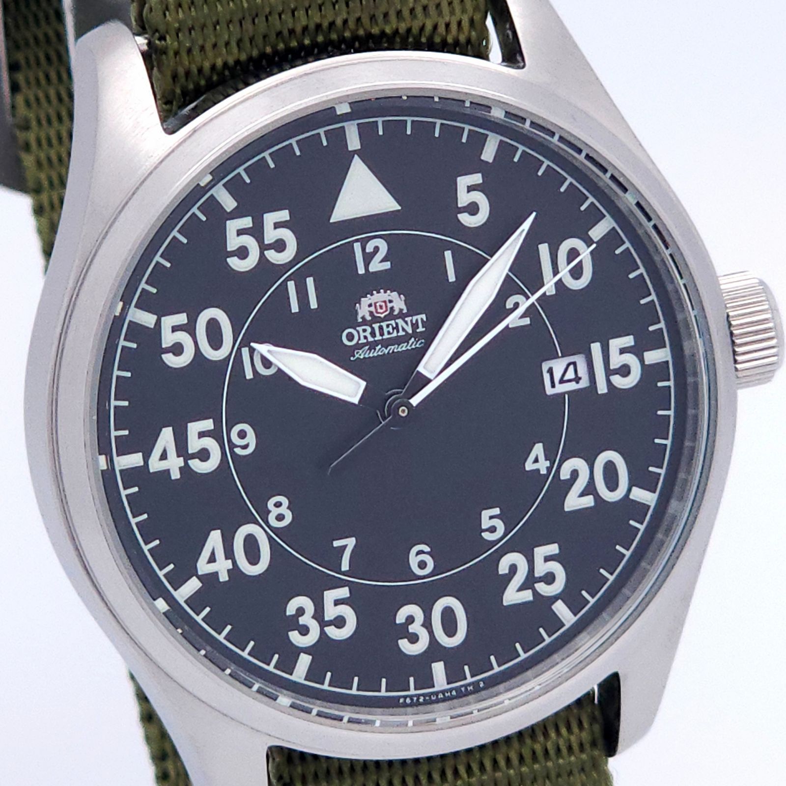 ☆美品 ORIENT オリエント F672-UAF0 自動巻 動作品 ミリタリー 替