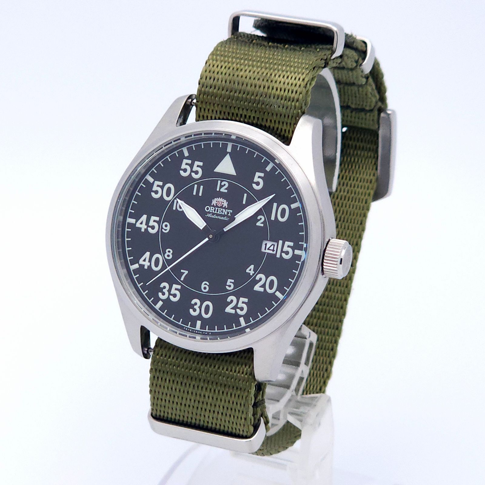 ☆美品 ORIENT オリエント F672-UAF0 自動巻 動作品 ミリタリー 替