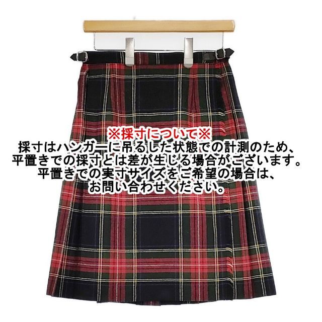 O'NEIL OF DUBLIN キルト ラップ プリーツ チェック スカート レッド