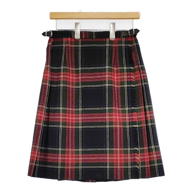 O'NEIL OF DUBLIN キルト ラップ プリーツ チェック スカート レッド