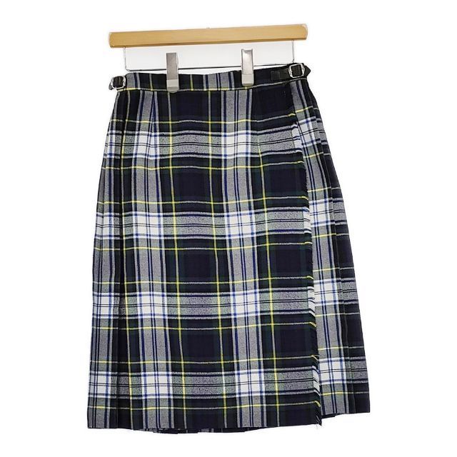 O'NEIL OF DUBLIN キルト ラップ プリーツ チェック スカート グリーン