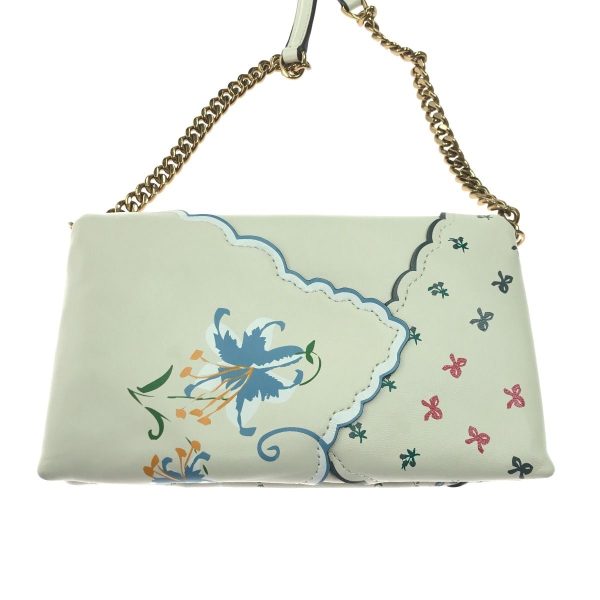 ほぼ新品】TORY BURCH ショルダーバッグ カラフル 花柄 チェーン Tory