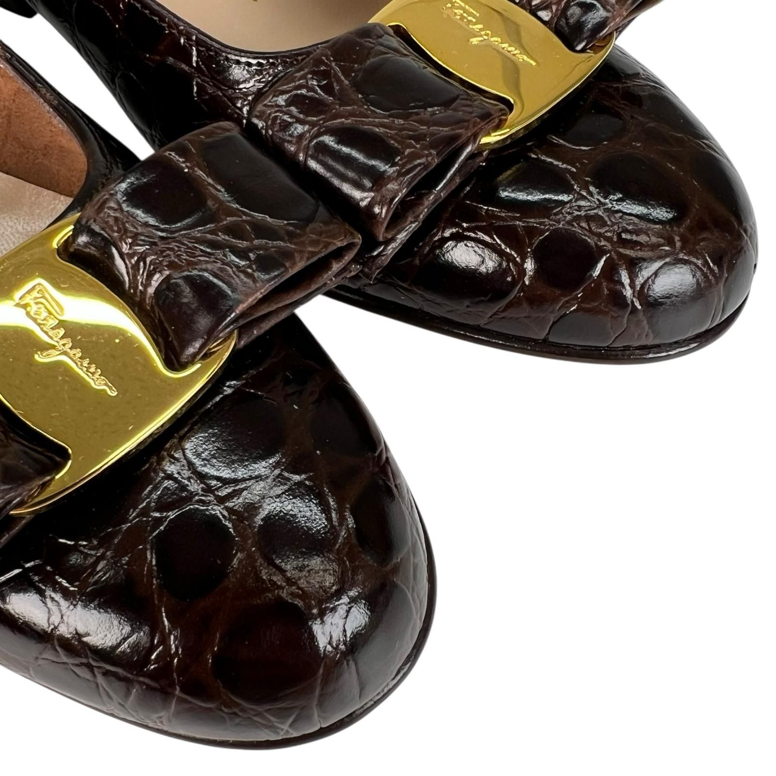 極美品△Salvatore Ferragamo サルヴァトーレフェラガモ VARA