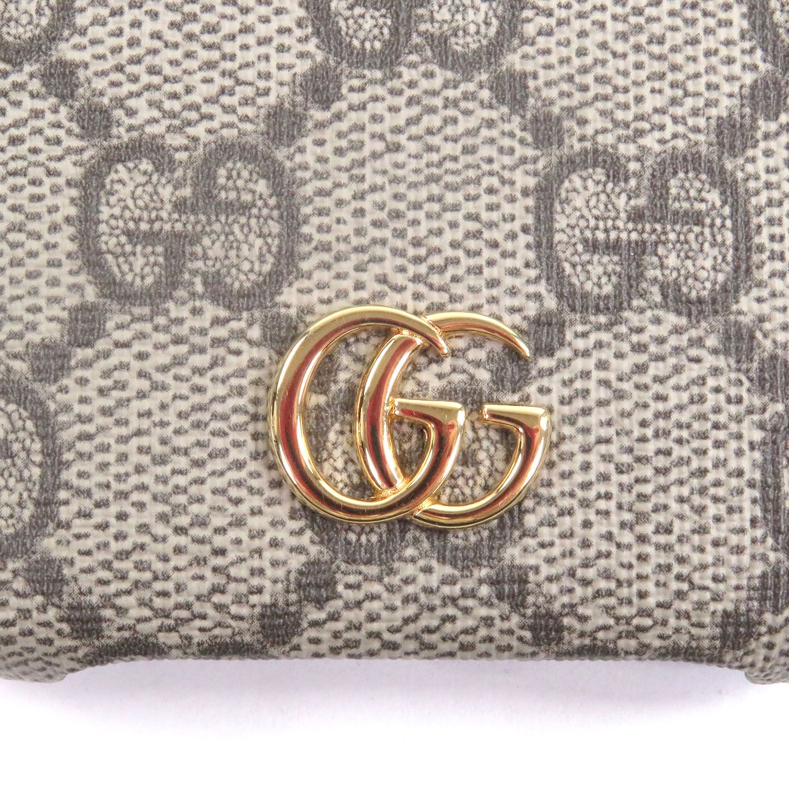極美品□GUCCI グッチ 763787 GGスプリーム GGロゴゴールド金具