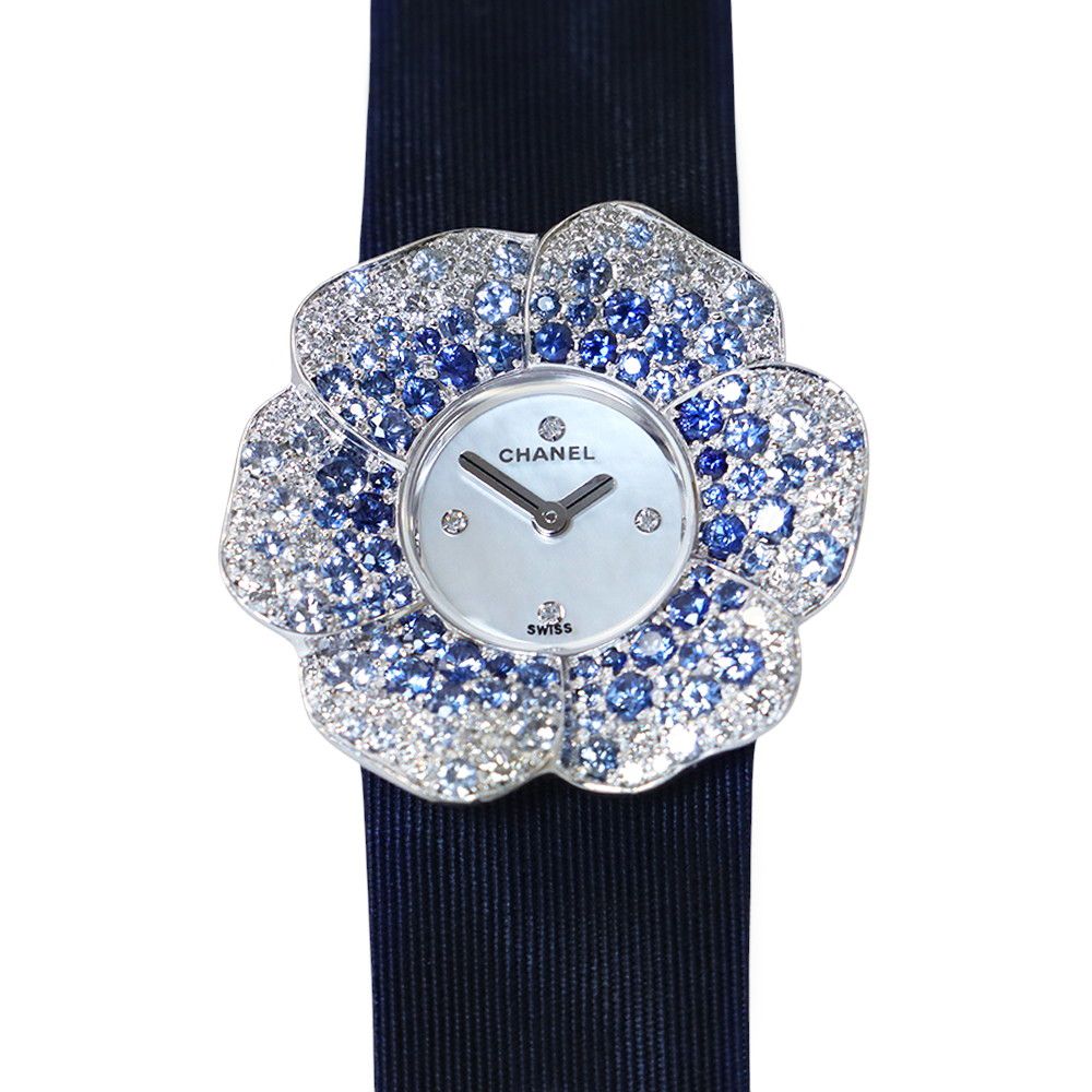 シャネル カメリア サファイア/ダイヤベゼル H1186 CHANEL 腕時計
