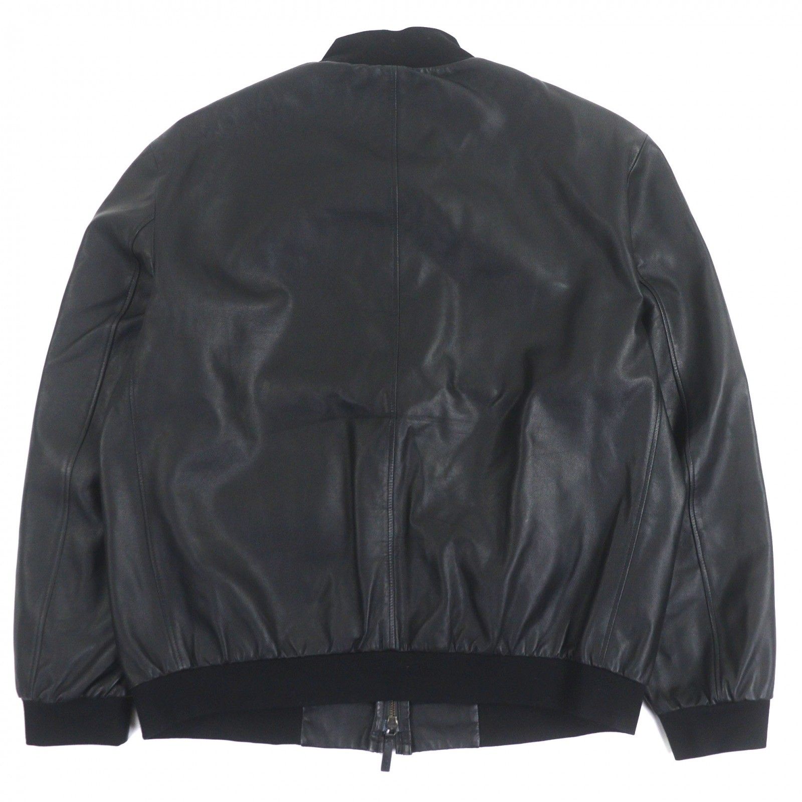 ARMANI EXCHANGE 黒レザージャケット ダブルジッパー　ラムレザー undefined