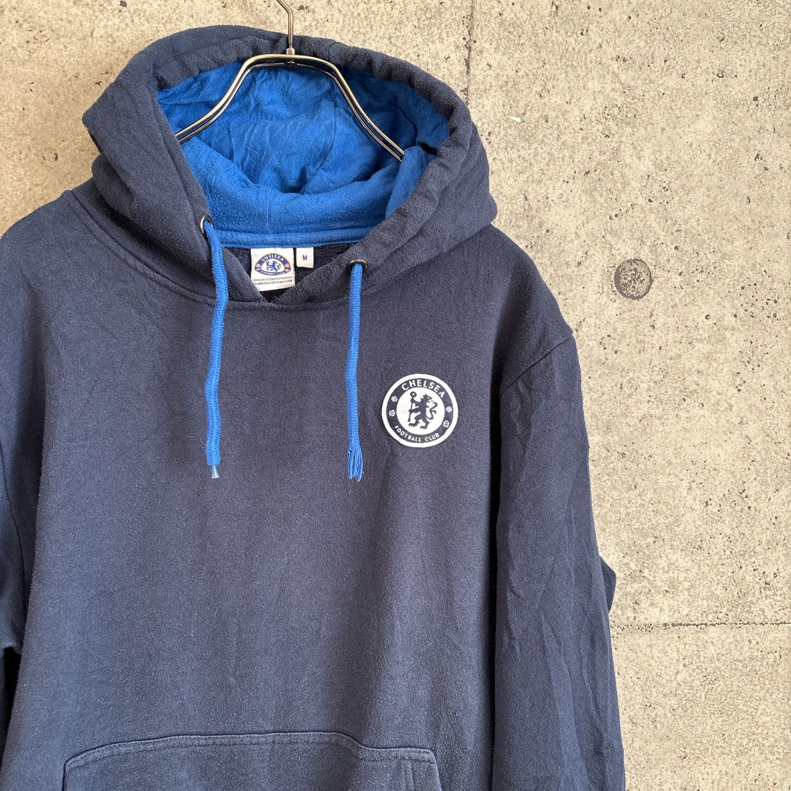 USED】US 古着 チェルシーFC パーカー M ネイビー プルオーバー