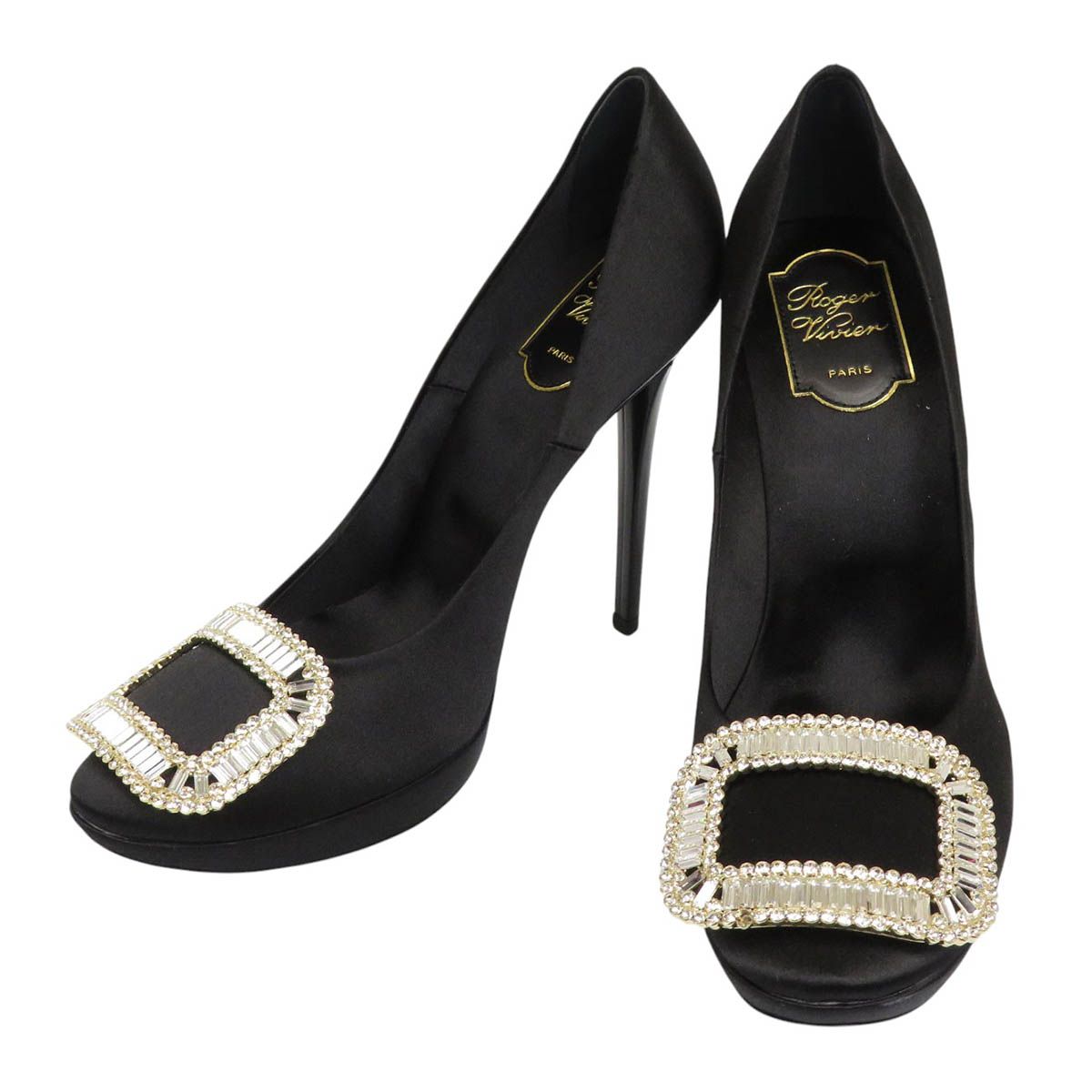 ロジェヴィヴィエ ビジュー バックル ハイヒール パンプス レディース