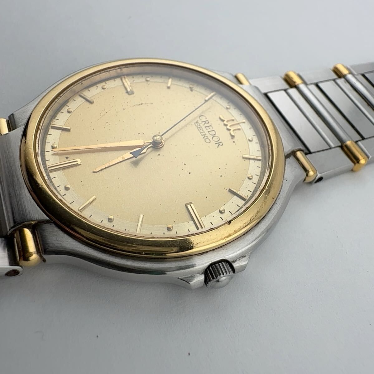SEIKO クレドール　22k SGP薄型　メンズ　クォーツ　ビンテージ SEIKO クレドール クォーツ 22K SGP 薄型腕時計 ビンテージ メンズ