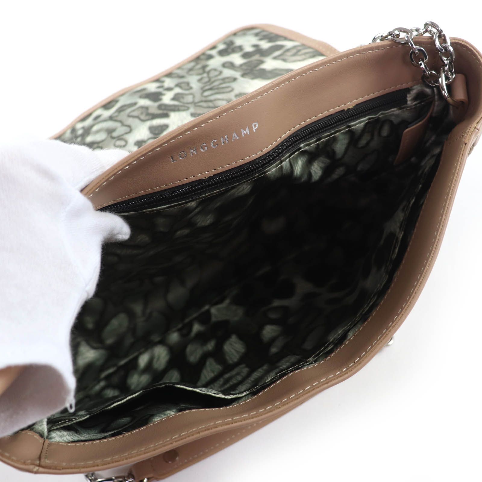 極美品☆Longchamp ロンシャン アマゾーヌ チェーン 2WAY レザー